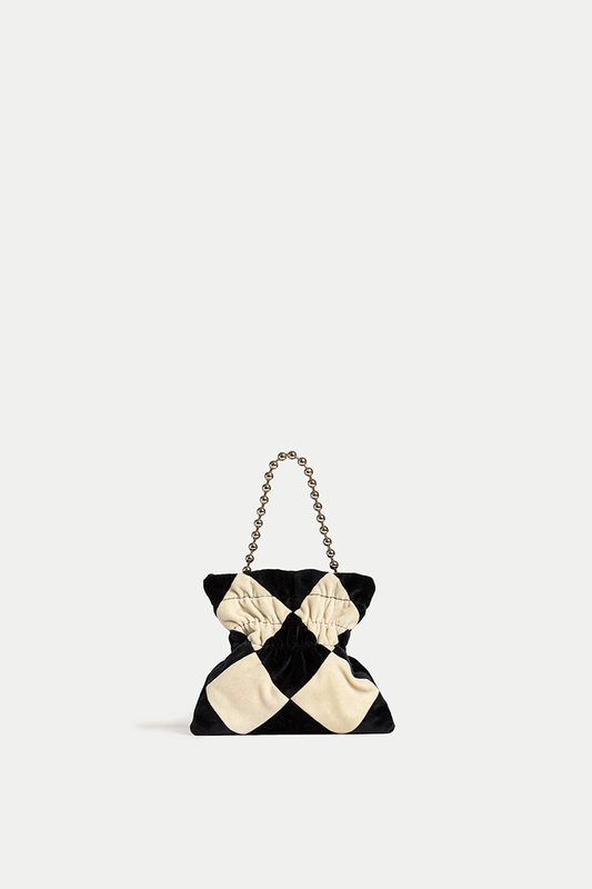 Arlequin bag - rhombus black